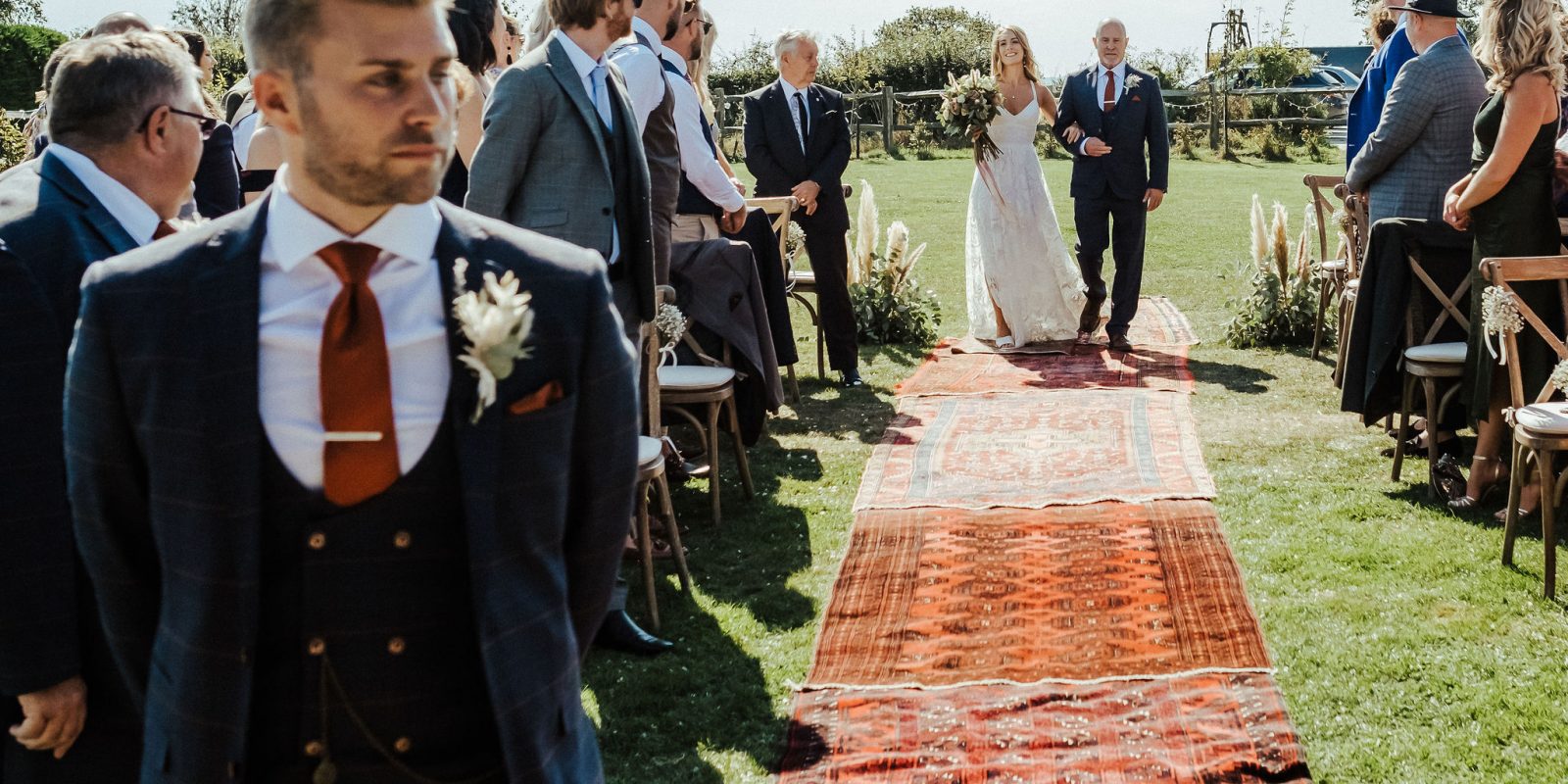 A rustic wedding at the Cherry Barn Peasmarsh where Touchays are recommended suppliers