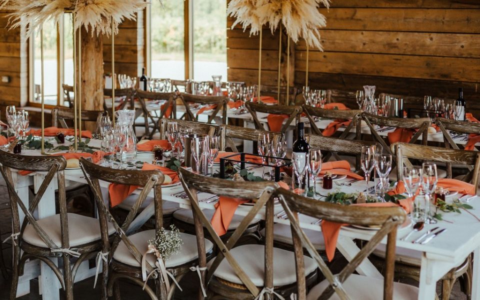A rustic wedding at the Cherry Barn Peasmarsh where Touchays are recommended suppliers