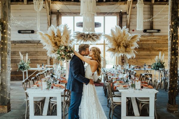 A rustic wedding at the Cherry Barn Peasmarsh where Touchays are recommended suppliers