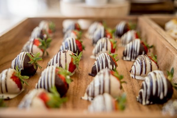 Chocolate coated strawberries